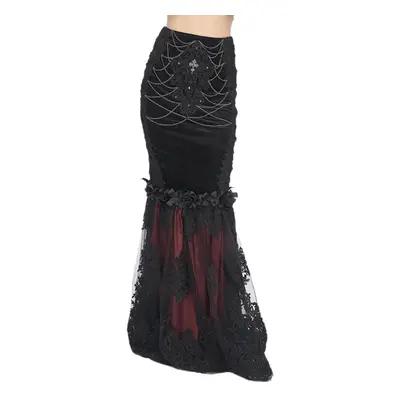 Női szoknya DEVIL FASHION - Black and Red Gothic