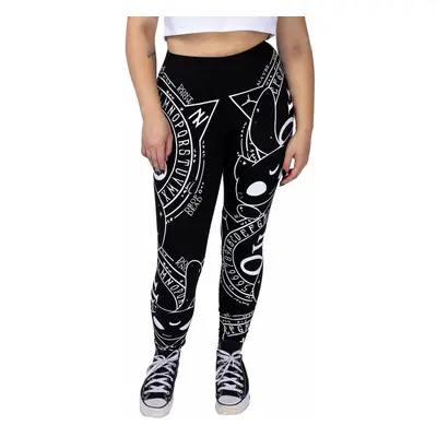 női nadrág (leggings) HEARTLESS - CAT CRAFT - FEKETE-FEHÉR