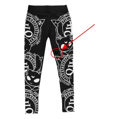 Női nadrág (leggings) HEARTLESS - CAT CRAFT - FEKETE/FEHÉR - SÉRÜLT