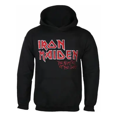 kapucnis pulóver férfi Iron Maiden - NOTB Vtge Logo Faded Edge Album- BLACK - ROCK OFF - IMHOOD1