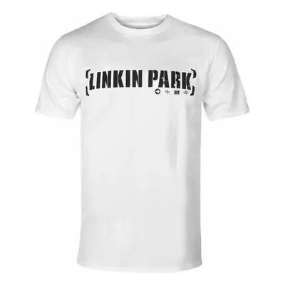 metál póló férfi Linkin Park - BRACKET LOGO (WHITE) - PLASTIC HEAD - PH12073 LPTS05MW