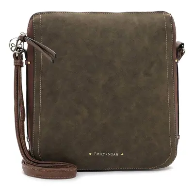 Női crossbody kézitáska Emily & Noah Olivia - zöld-barna