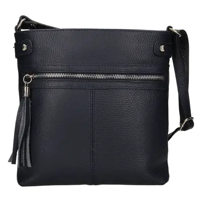 Női bőr crossbody kézitáska Italia Laura - sötétkék