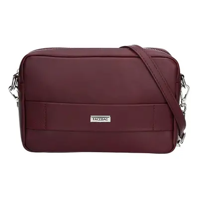 Divatos női bőr crossbody táska Facebag Nina - burgundi