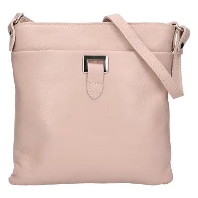 Női bőr crossbody kézitáska Italia Gotta - rózsaszín