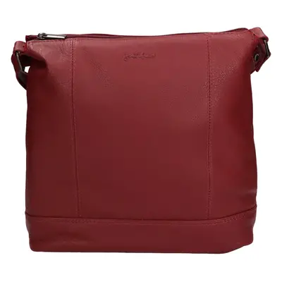 Női bőr crossbody táska Justified Magda - burgundia