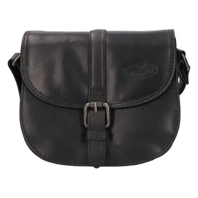 Női bőr crossbody táska Sparwell Kamile - fekete