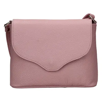 Női bőr crossbody kézitáska Italia Alice - rózsaszín