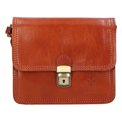 Női crossbody bőr kézitáska Florence Felicia - konyak