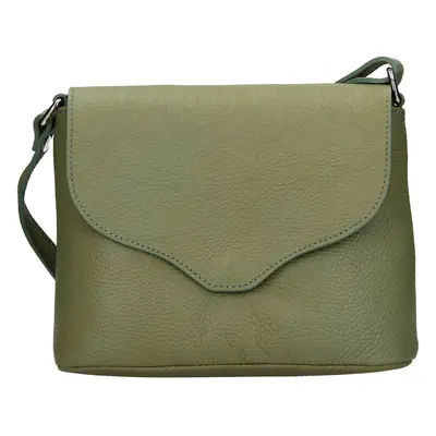 Női bőr crossbody kézitáska Italia Alice - zöld