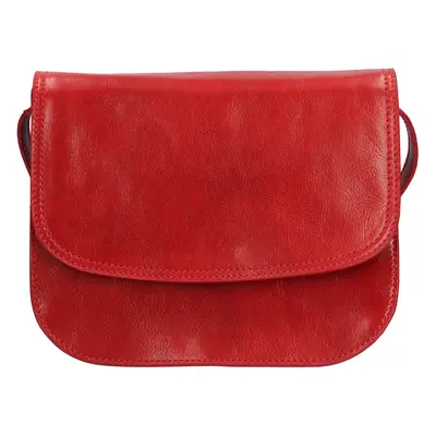 Női crossbody bőr kézitáska Italia Judit - piros