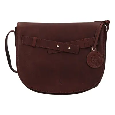 Női bőr crossbody kézitáska Ashwood Gita - sötétbarna