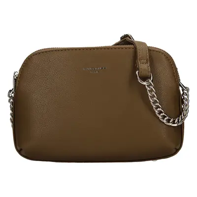 Női crossbody táska David Jones Petresco - zöldesbarna