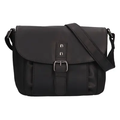 Női bőr crossbody kézitáska Greenwood Anne - fekete