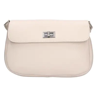 Női bőr crossbody kézitáska Italia Arabela - krémes