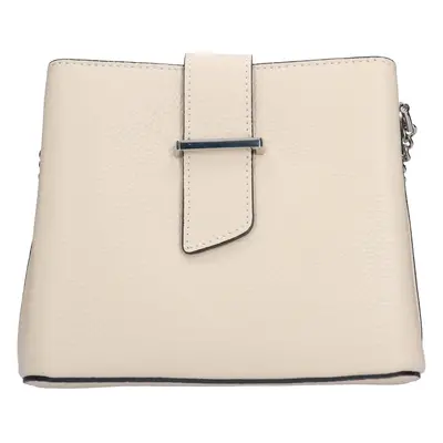 Női bőr crossbody kézitáska Italia Maiko - krémes