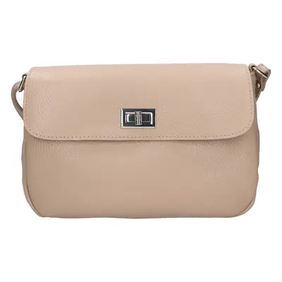 Női bőr crossbody kézitáska Italia Arabela - bézs