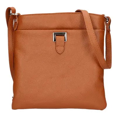 Női bőr crossbody kézitáska Italia Gotta - konyak