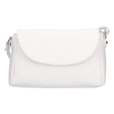 Női bőr crossbody kézitáska Italia Mirabel - fehér