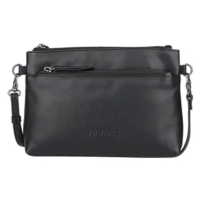 Női bőr crossbody táska Bellicci Sicilia - fekete