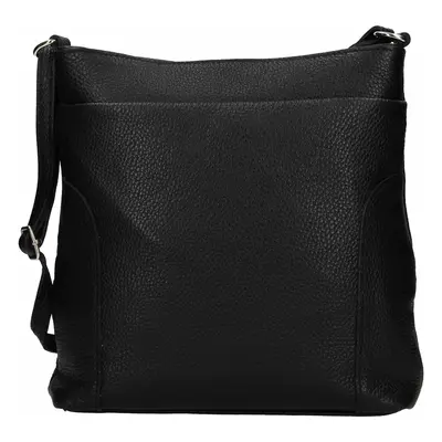 Női bőr crossbody kézitáska Italia Emma - fekete