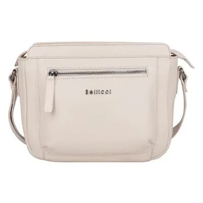 Női bőr crossbody táska Bellicci Silene - bézs