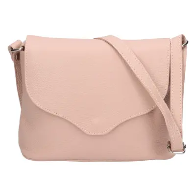 Női bőr crossbody kézitáska Italia Alice - púderes