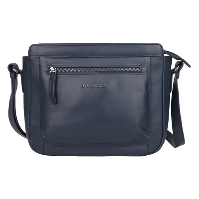 Női bőr crossbody táska Bellicci Silene - sötétkék