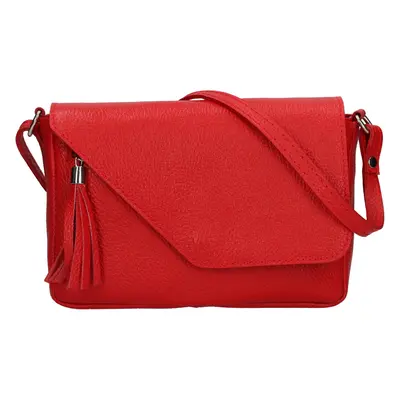 Női bőr crossbody kézitáska Italia Kalia - piros