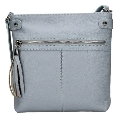 Női bőr crossbody kézitáska Italia Laura - világoskék