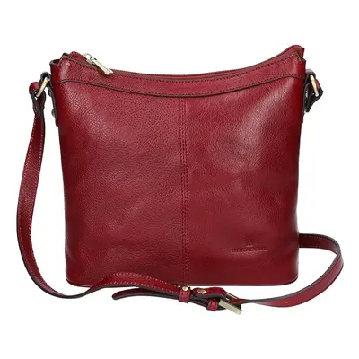 Luxus bőr női crossbody Hexagona 113032- bordó bordó