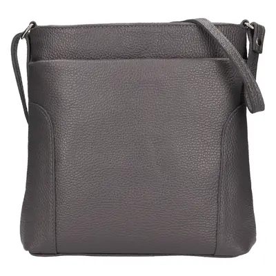 Női bőr crossbody kézitáska Italia Emma - sötétszürke