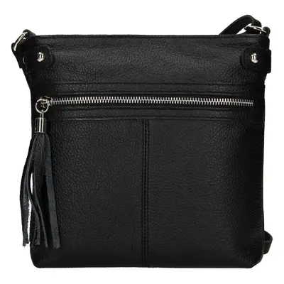 Női bőr crossbody kézitáska Italia Laura - fekete