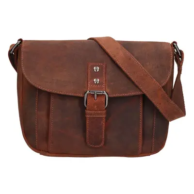 Női bőr crossbody kézitáska Greenwood Anne - barna