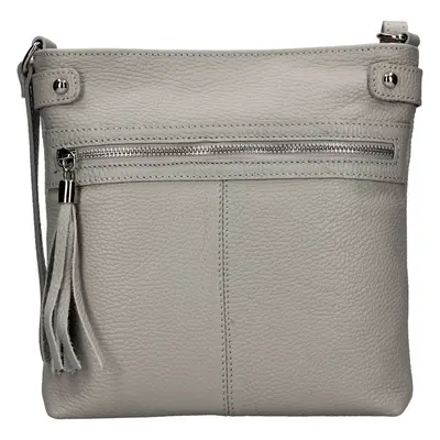 Női bőr crossbody kézitáska Italia Laura - szürke