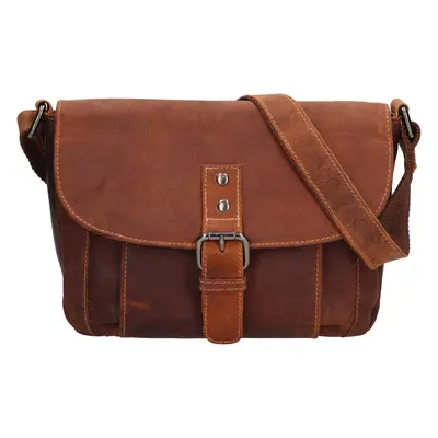 Női bőr crossbody kézitáska Greenwood Anne - világos barna