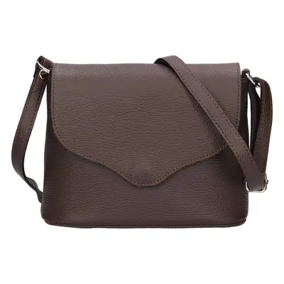 Női bőr crossbody kézitáska Italia Alice - csokoládébarna