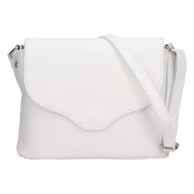 Női bőr crossbody kézitáska Italia Alice - fehér