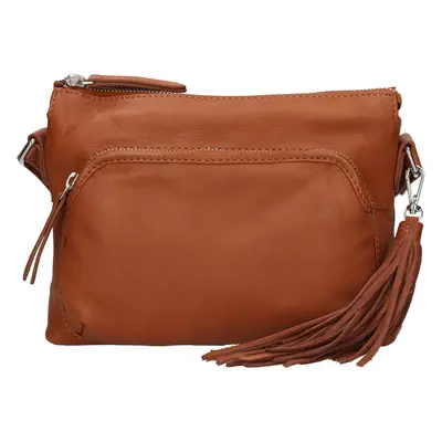 Női bőr crossbody kézitáska The Trend Emma - konyak