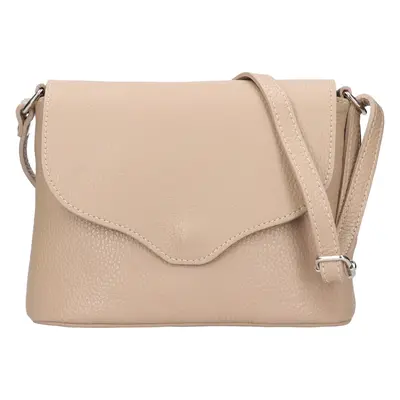 Női bőr crossbody kézitáska Italia Alice - bézs