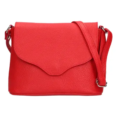 Női bőr crossbody kézitáska Italia Alice - piros