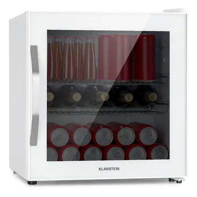 Klarstein Beersafe L Quartz, hűtőszekrény, 47 liter, 2 polc, panoráma üvegajtó, fehér