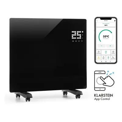 Klarstein Bornholm Single Smart, konvektor, 1000 W, vezérlés applikáción keresztül, fekete