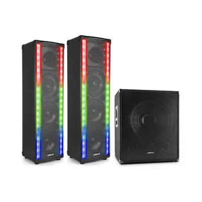 Vonyx LM65, hangfal szett PA hangfallal, 400 W, subwoofer, fekete