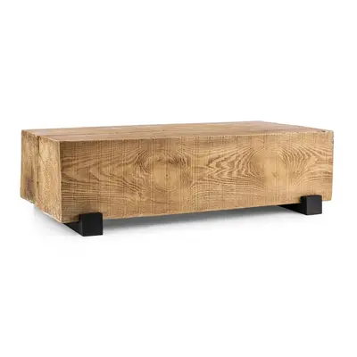 Blumfeldt Blockhouse Lounge hasáb alakú asztal, kerti asztal, timber-table, 120x30x60 cm