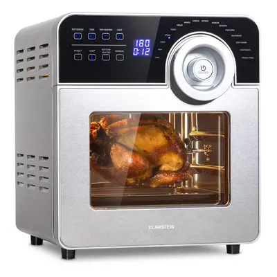 Klarstein AeroVital Cube Chef, forrólevegős fritőz, 1700 W, 14 l, 16 program, felső és alsó fűté