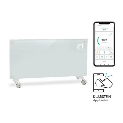 Klarstein Bornholm Smart, konvektor, 2000 W, WiFi, LED kijelző, időzítő, IP24, fehér