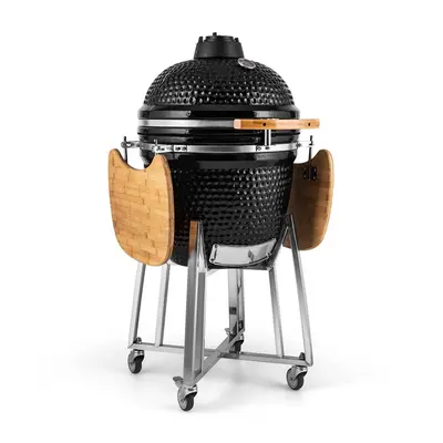 Klarstein Kingsize, kamado grill, kerámia, 21", füstölés, lassú sütés, rozsdamentes acél