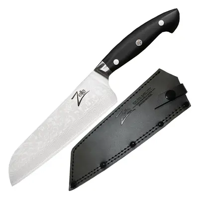 Zelite Infinity by Klarstein Executive-Plus, 7" santoku szakácskés, 61 HRC damaszkuszi acél