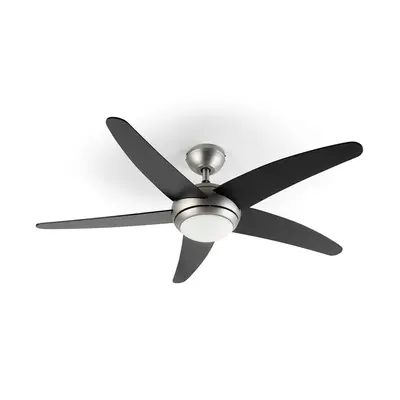 Klarstein Bolero, 2 az 1-ben mennyezeti ventilátor, 134 cm, lámpa, 55 W, távirányító, fekete